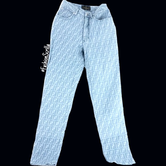 fendi monogram jeans